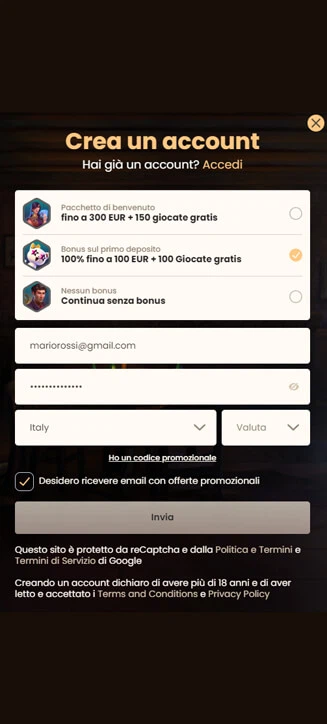 Processo di registrazione di National Casinò su smartphone Processo di registrazione di National Casinò su smartphone